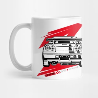 Nissan R34 Back view Mug